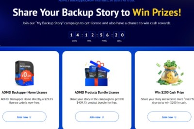 [Giveback Activity] Free to Get AOMEI Software Bundle and Cash Rewards