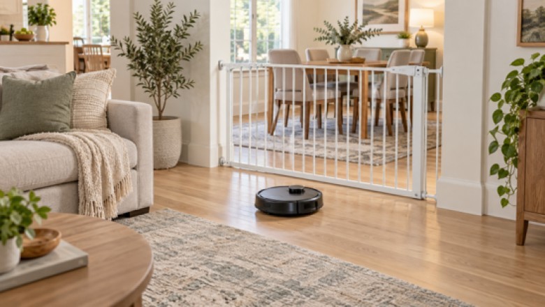 Robot Vacuum in Open Floor Plans with Baby Gates